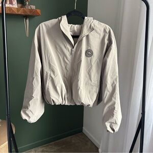 Beige Windbreaker Jacket